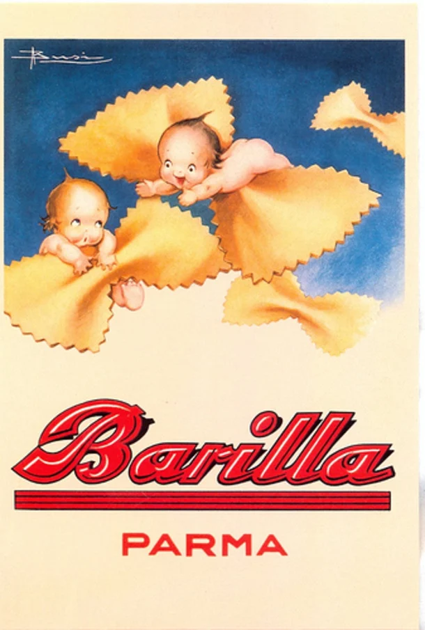 Винтажный рекламный постер с едой Barilla Parma Классические Постеры из крафт-бумаги