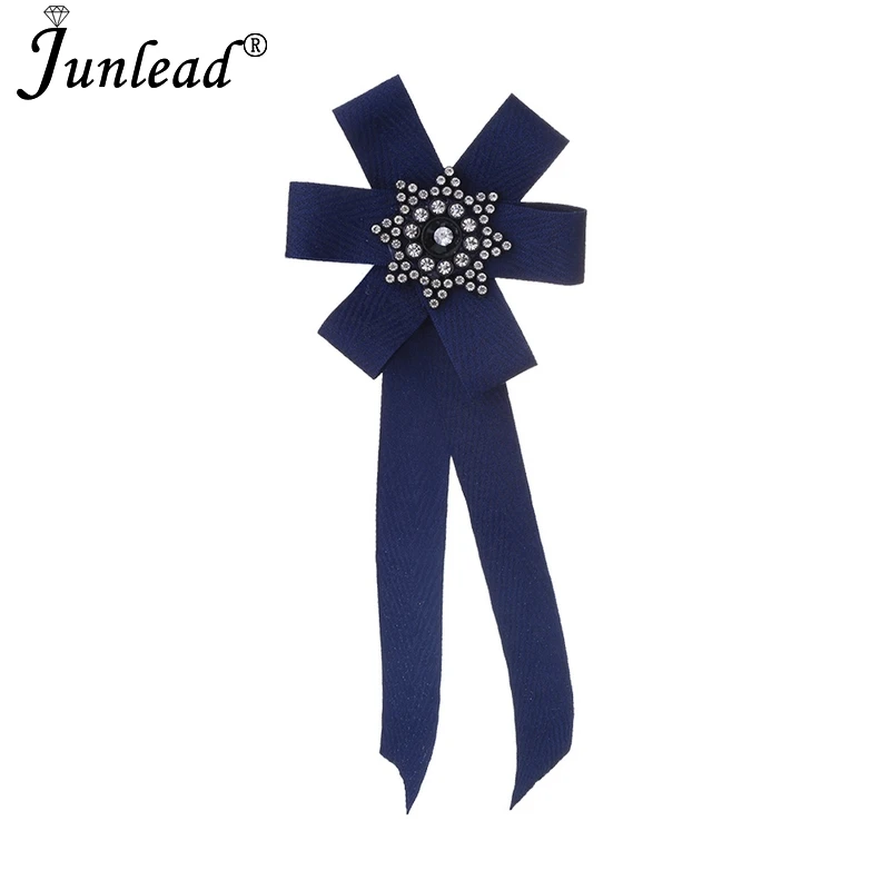 Женская тканевая брошь Junlead ручной работы с галстуком-бабочкой украшенная