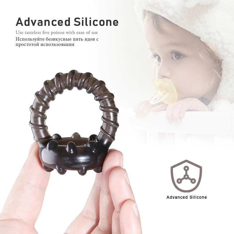 Гибкое мягкое двойное кольцо времени задержки Кольца целомудрия для пениса