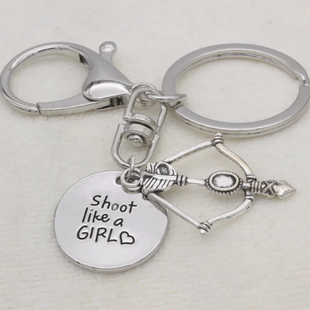 Брелок для ключей в виде лука и стрелы брелок стрельбы как девушка ювелирный