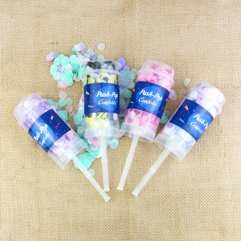 Push Pop Confett Свадебные пушки ручной распылитель конфетти фейерверк Бумага Строка