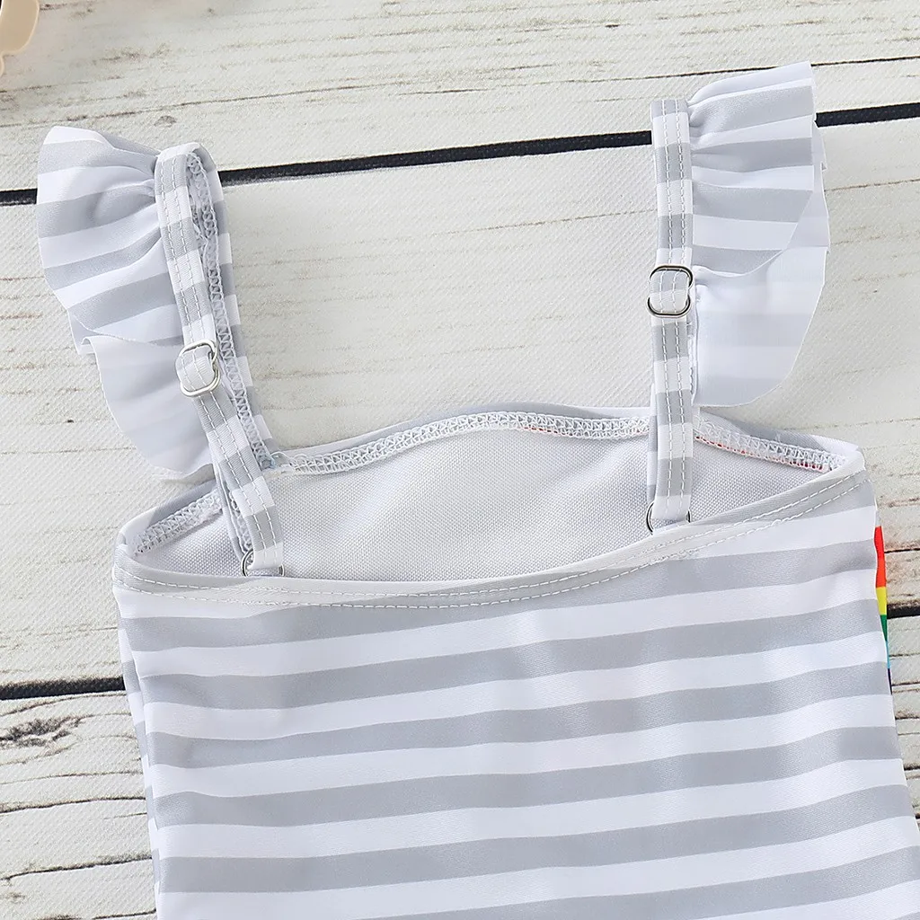 Летний детский купальный костюм для девочек детские купальники из полиэстера