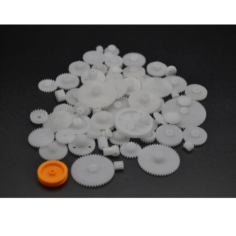 64 вида пластиковых валов однослойные коронки Червячные шестерни Cog колеса M0.5 для