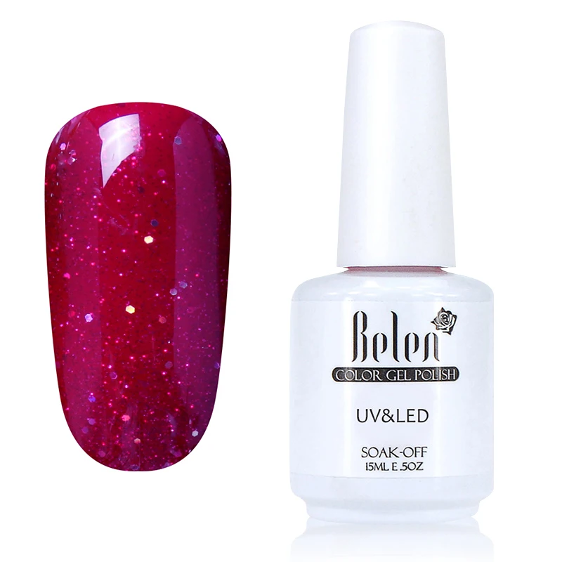 1550 Belen 15ML Gelpolish Semi Permanent Gel Nail Polish 3D Professional Glitter Soak Off UV LED Gel Lacquer Gel Varnish Lak - Цвет: 1550