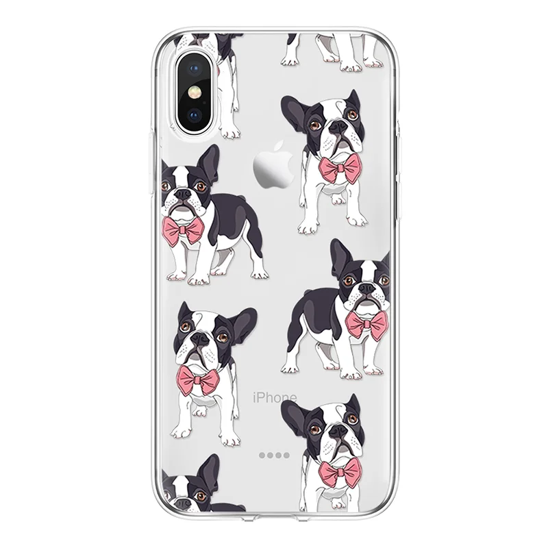 Чехол с собакой для iPhone X XR 4S 5 5S SE 6 S 7 8 Plus Fundas TPU Coque мягкий чехол 7plus plus Xs Max |