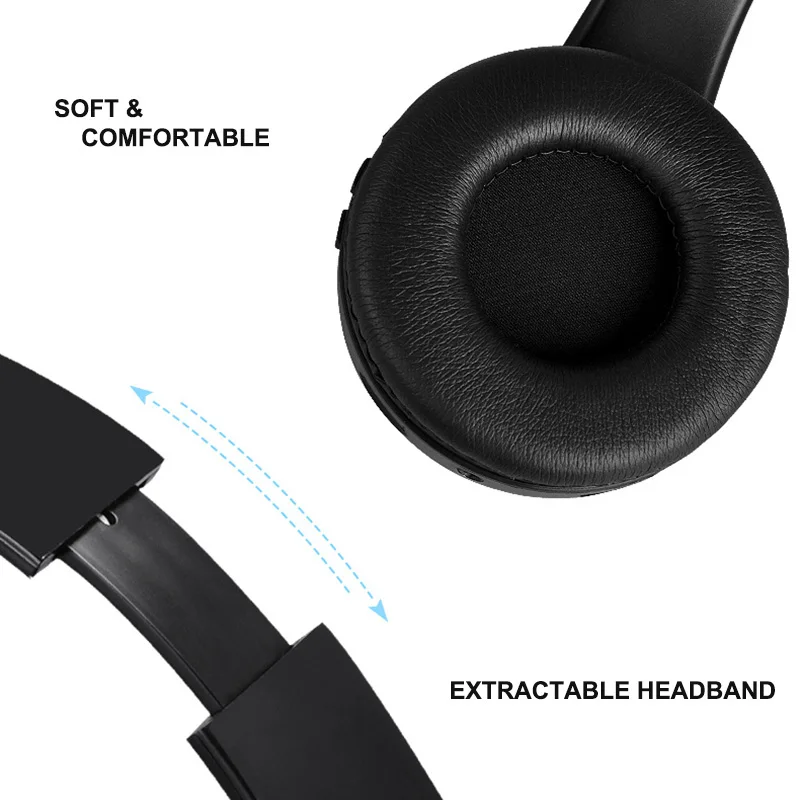 AIDM Bluetooth наушники над ухом Hi Fi стерео Беспроводная гарнитура складная Мягкая