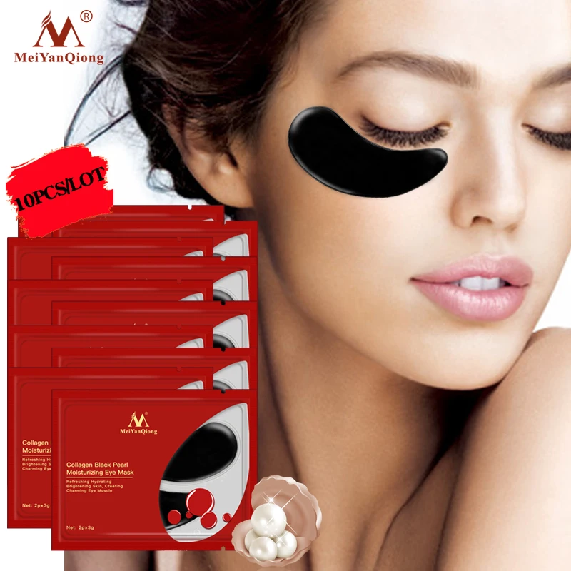 Коллагеновая маска с черным жемчугом Увлажняющие гелевые патчи для удаления