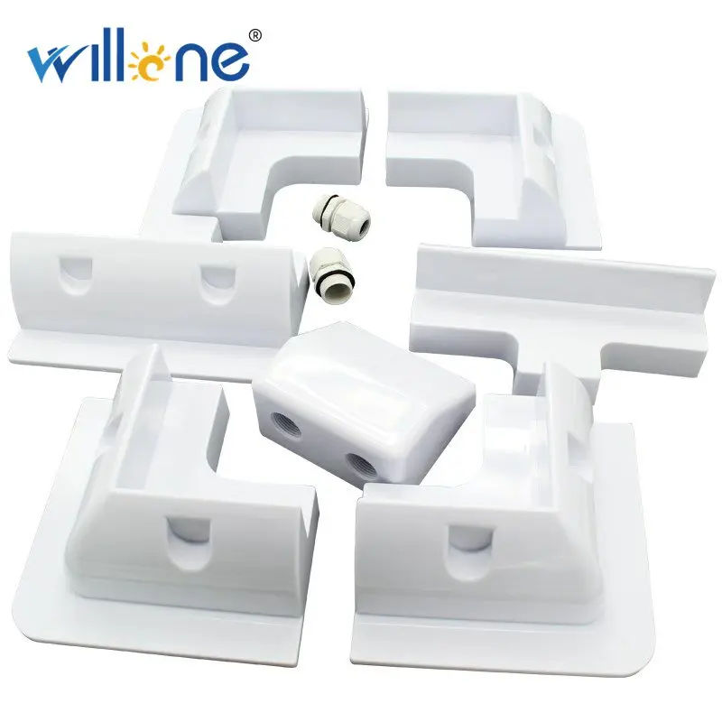Willone 7 шт. Монтажный кронштейн для солнечной панели Белый Прямоугольный