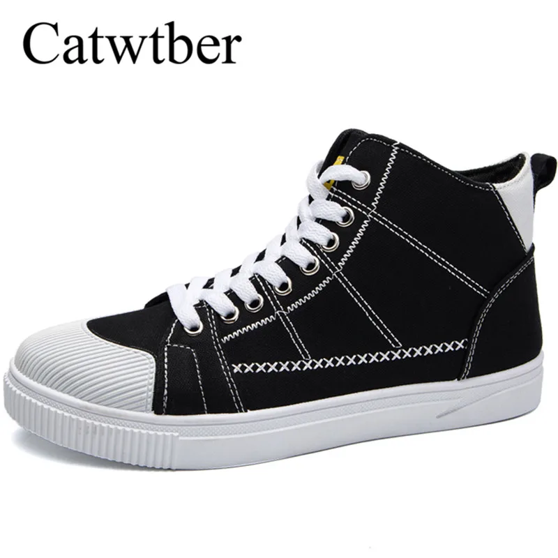 Catwtber модная обувь Мужские ботинки открытый высокой верхней резиновая подошва