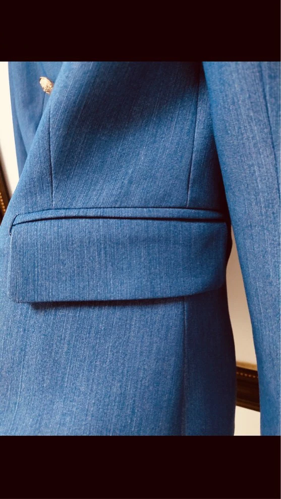 S-XXL, высокое качество,, модные, новые, классические, двубортные, имитация джинсовой ткани, тонкие, самообслуживания, повседневные, для путешествий, женские блейзеры