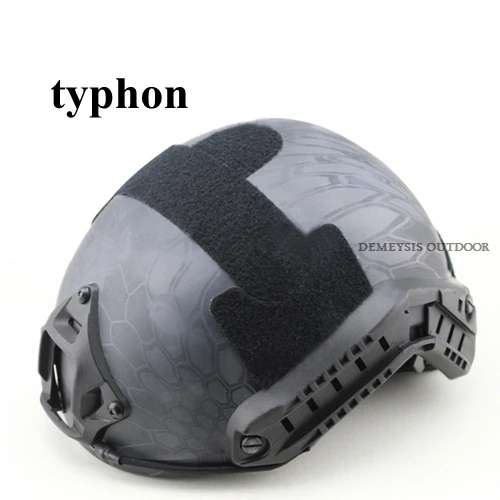typhon 54-62 см полузакрытые защитные тактические страйкбольные шлемы для охоты на открытом воздухе Wargame CS военная стрельба Пейнтбол шлем боевой - Цвет: typhon