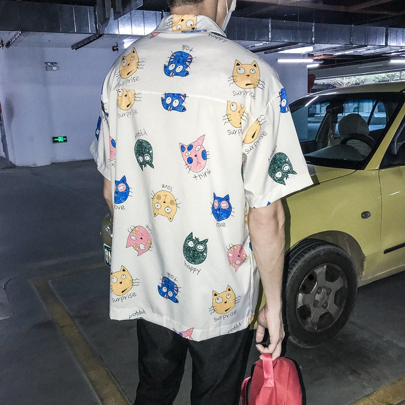 Рубашка мужская с коротким рукавом Гавайский стиль | Мужская одежда