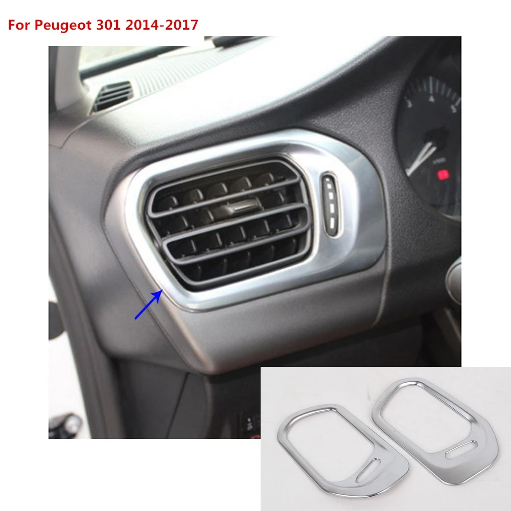 Для Peugeot 301 2014 2015 2016 2017 автомобильный детектор отделка ABS Хром Передний левый +