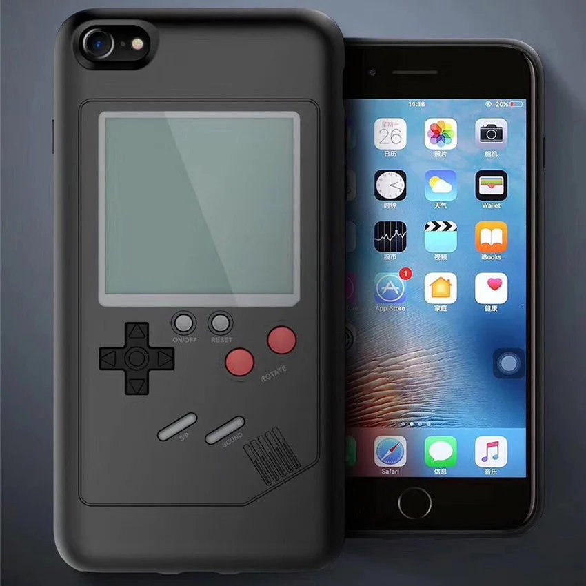 Новинка Tetris Gameboy чехол для iPhone 6 6S Plus чехол с мягкими краями забавная игровая консоль задняя крышка для iPhone X 7 8 Plus чехол s
