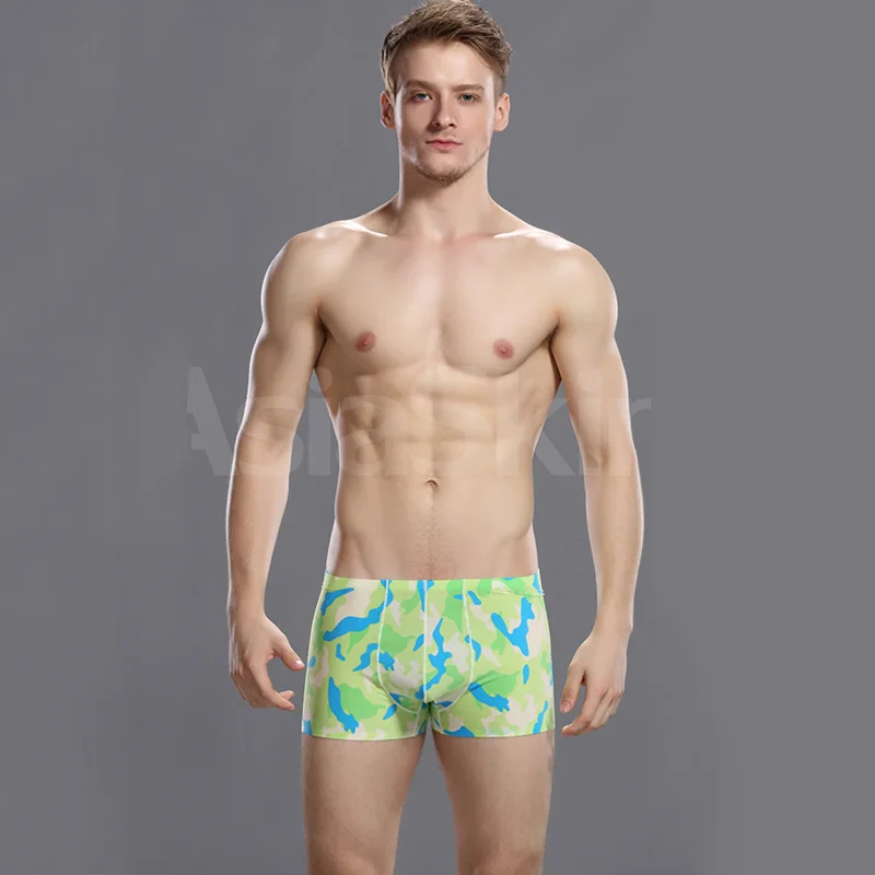 Asiaskin Нижнее Бельё для девочек Для мужчин боксер камуфляж S Cueca шорты боксеры