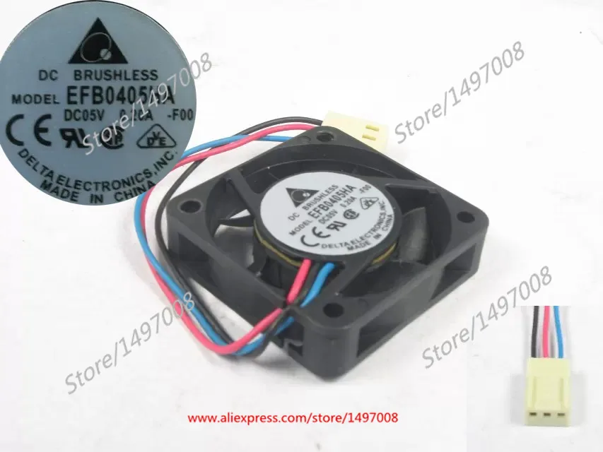 Охлаждающий вентилятор для сервера Delta Electronics EFB0405HA F00 DC 5 В 0.20A 40x40x10 мм
