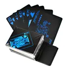 Набор золотых игральных карт, водонепроницаемая пластиковая карточка для покера черного цвета, классический инструмент для фокусов, игры в покер, подарок