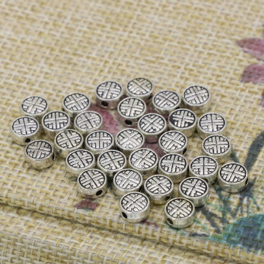 Винтажный стиль высококачественный серебристый цвет 100 шт. 6 мм горячая
