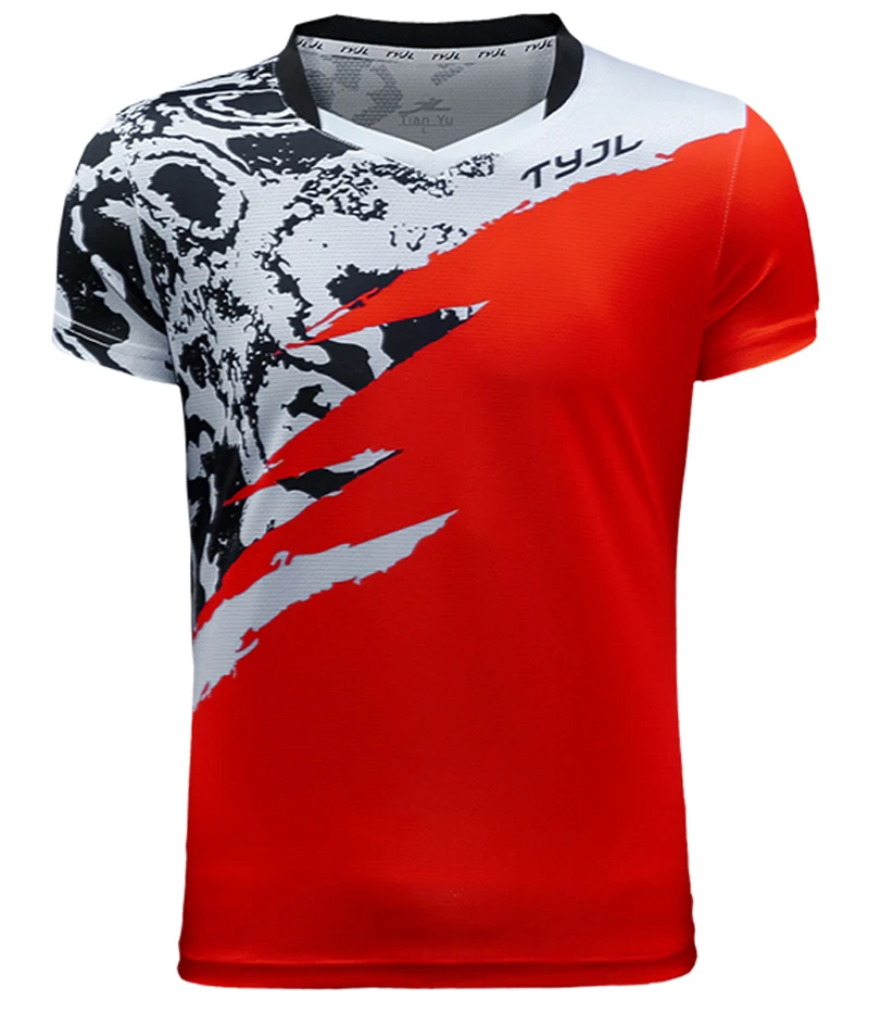 Новинка 2019 быстросохнущая одежда для бадминтона рубашки мужчин/женщин теннисные