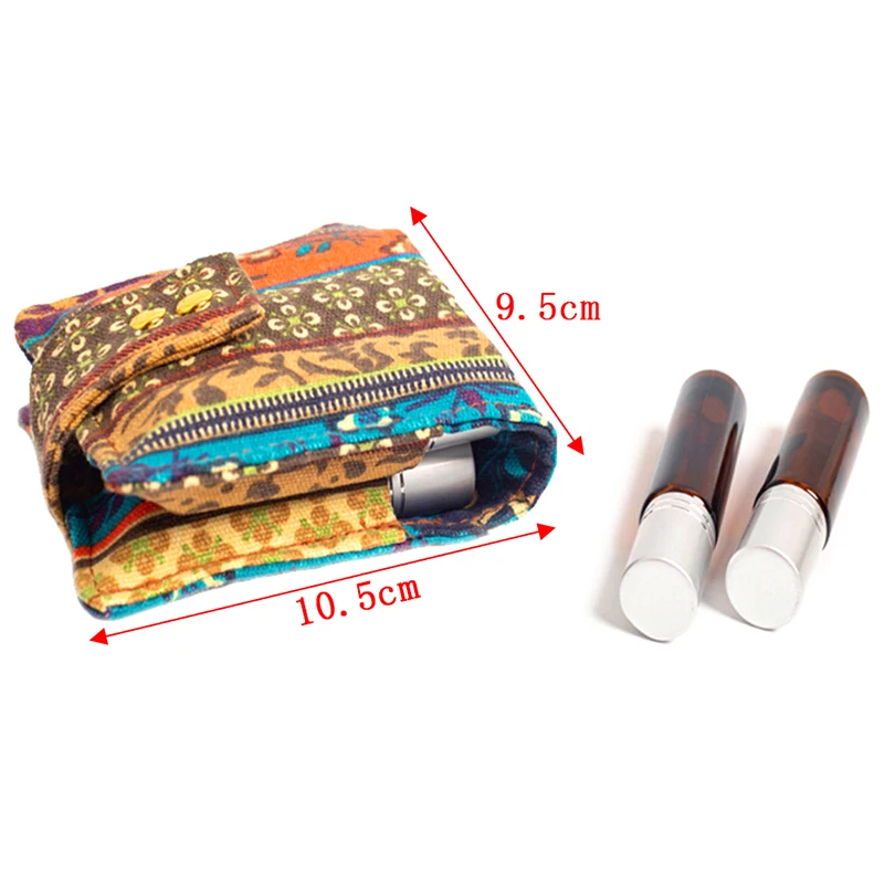 

6PCS/Pack 10ml Essential Oil Storage Bag Rolling Bottle Essential Oil Bag Storage Box Canvas Case