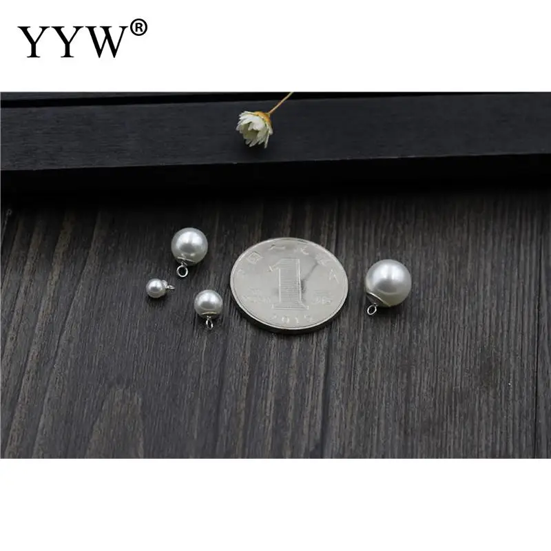 Подвески с пресноводным жемчугом из стерлингового серебра 925 пробы около 1 6 мм |