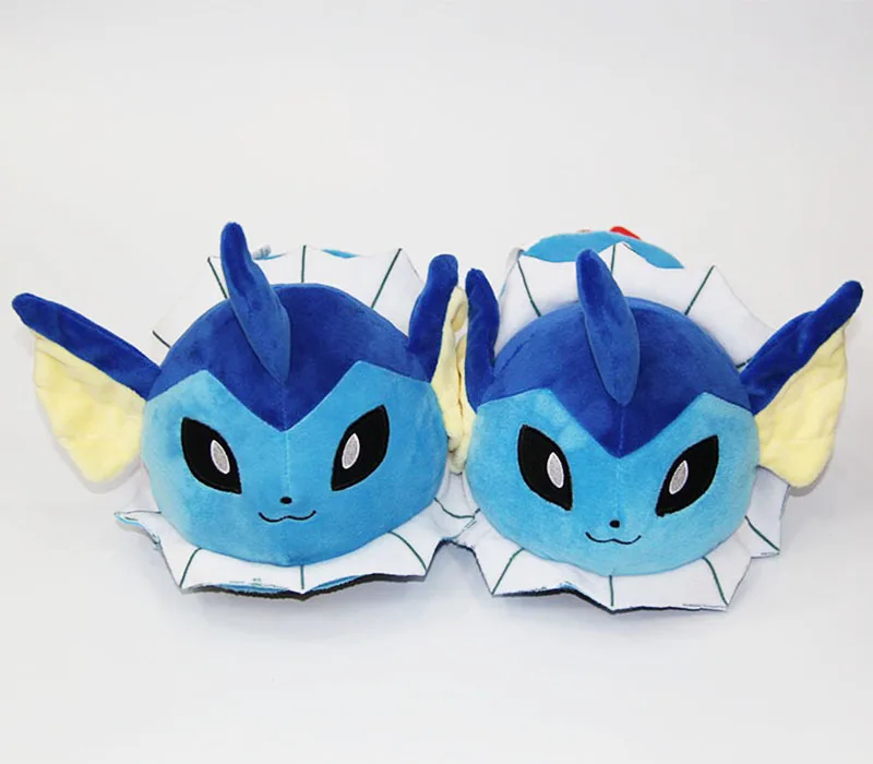 Тапочки унисекс в стиле аниме «Пикачу снорлакс», «Eevee Gengar Dolls»; милые теплые домашние тапочки; Домашние шлепанцы; теплые плюшевые шлепанцы