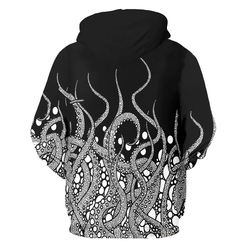 Худи OGKB в стиле Харадзюку для мужчин и женщин толстовка с 3D принтом щупальцев