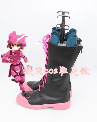 Sword Art Online Alternative GGO Cosplay Shoes Gun Gale Llenn Boots | Тематическая одежда и униформа