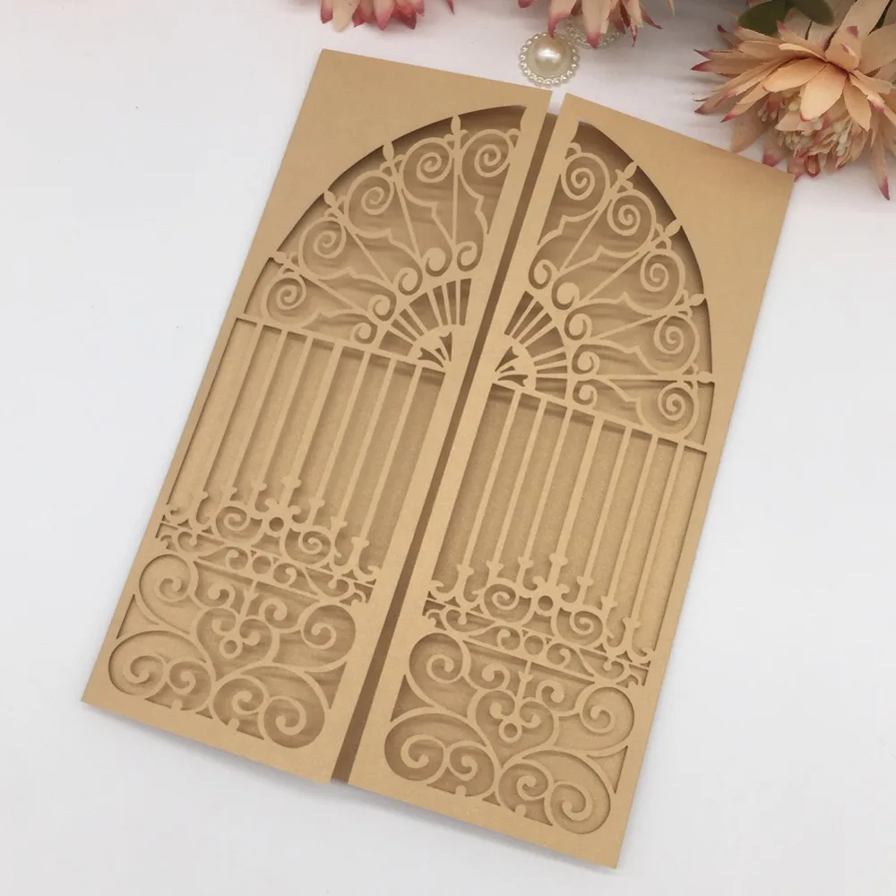

40pcs/lot Happiness Palace Card For Wedding Engagement Invitations Birthday Party Easter Greeting Blessing Valentine Day