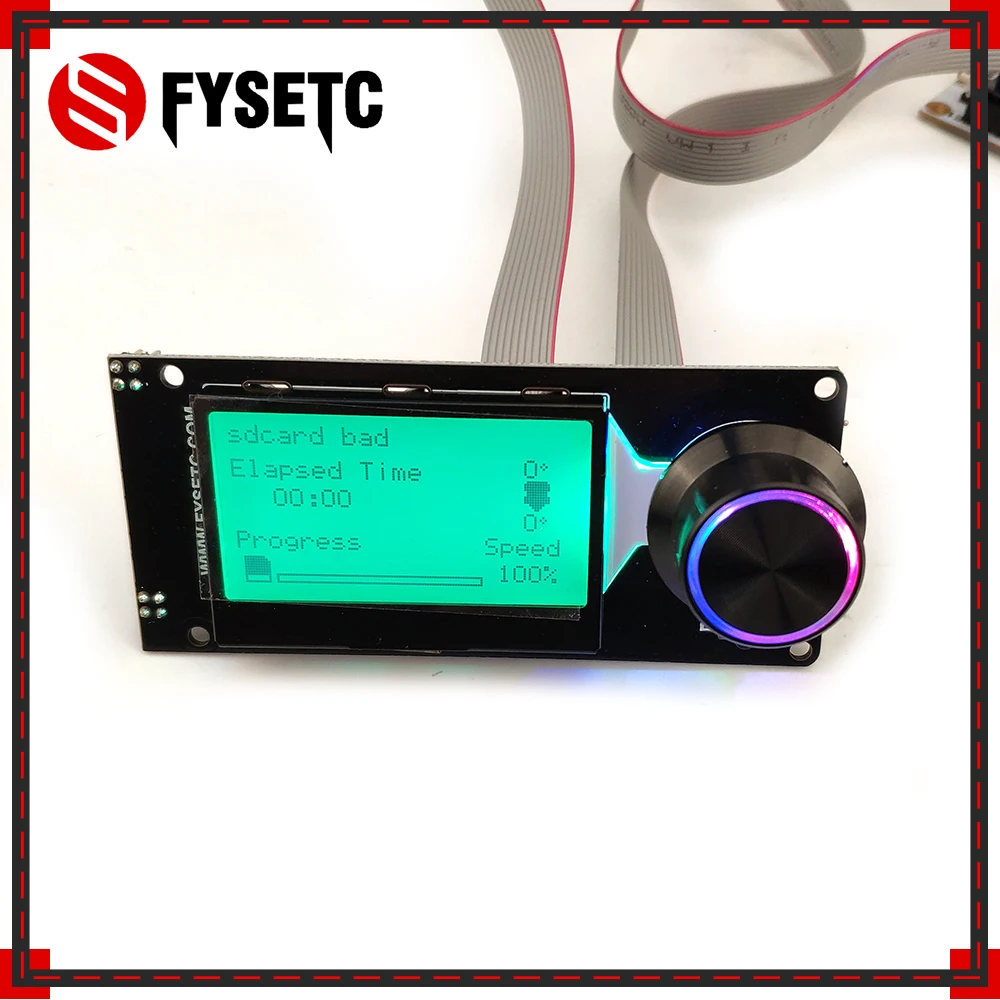 Type F 3D Printer Parts MINI12864LCD Screen mini 12864 V1.2 lcd Smart Display Black on Green Supports Marlin DIY With SD Card | Компьютеры