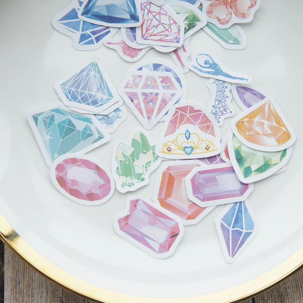 48 шт. сверкающие драгоценные камни Дизайн Стикер в качестве подарочной бирки