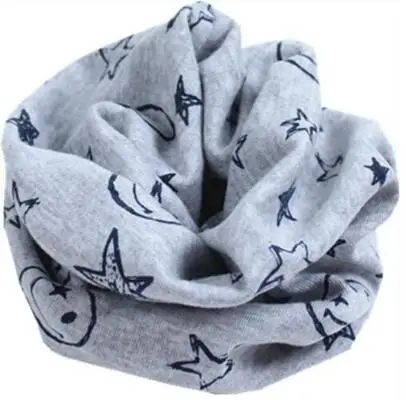 smile grey "из хлопчатобумажной ткани для мальчиков и девочек, шарф для девочек, для мальчиков Слюнявчики осень-зима теплые детские воротники шеи-хомут с круглым воротником для мальчиков и девочек шейный платок - Цвет: smile grey