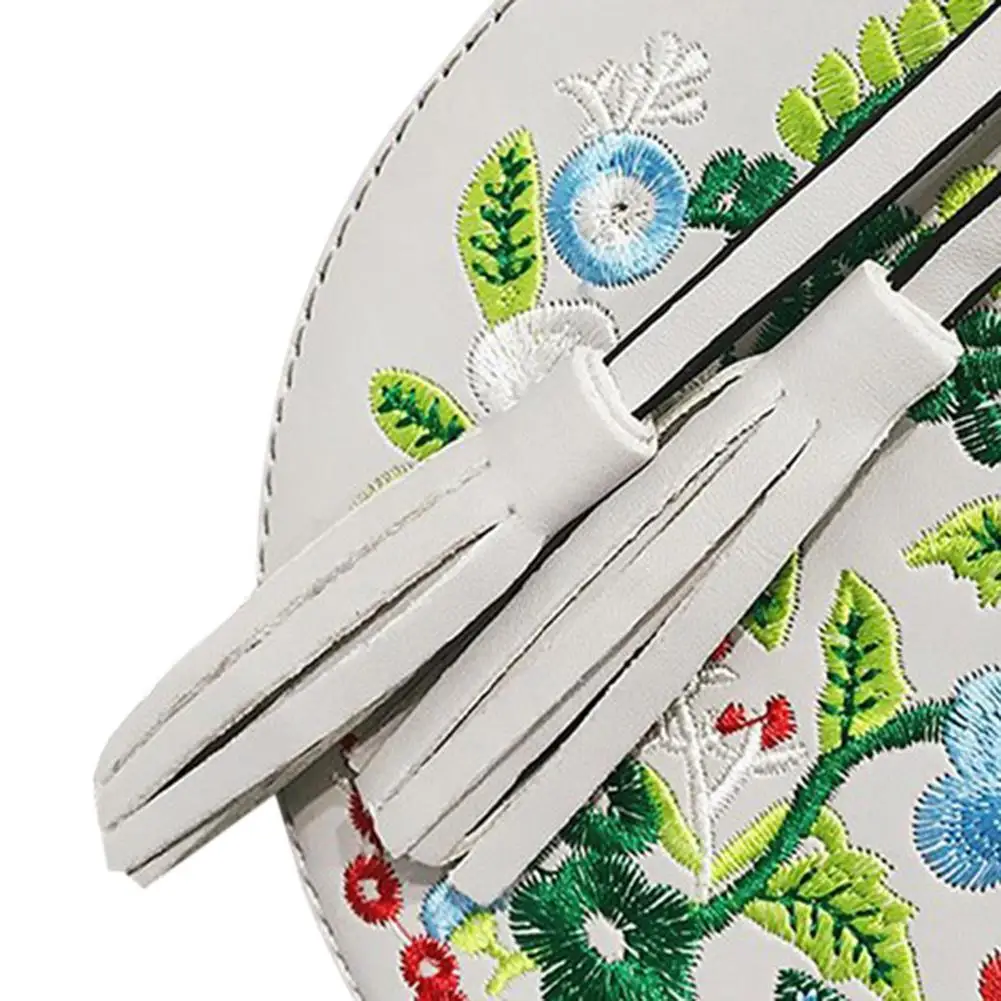 Banabanma женская сумка летняя вышивка цветок Мини Круглая модная цепочка через