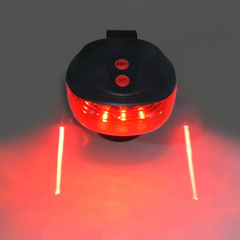 Straight Line 5LED+ 2 Лазерный светильник для горного велосипеда и велосипеда, лазерный задний светильник, Предупреждение задний фонарь для велоспорта, 7 моделей, внимание-YS-BUY - Цвет: Straight Line