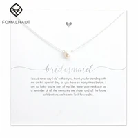 bridesmaid simulation pearl pendant necklaces chain necklace fashion women weeding jewelry bridesmaid gift