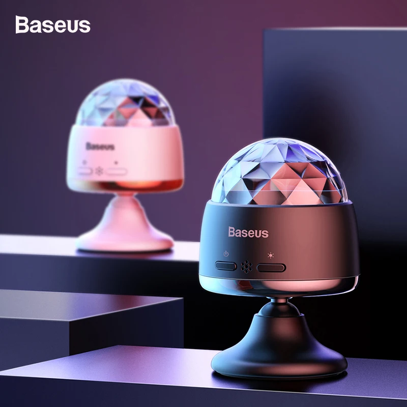 Baseus Автомобильная интерьерная декоративная лампа, светильник окружающего воздуха для авто KTV, домашний бар, автомобильная красочная атмосферная лампа, звуковой контроль, эффект, светильник s