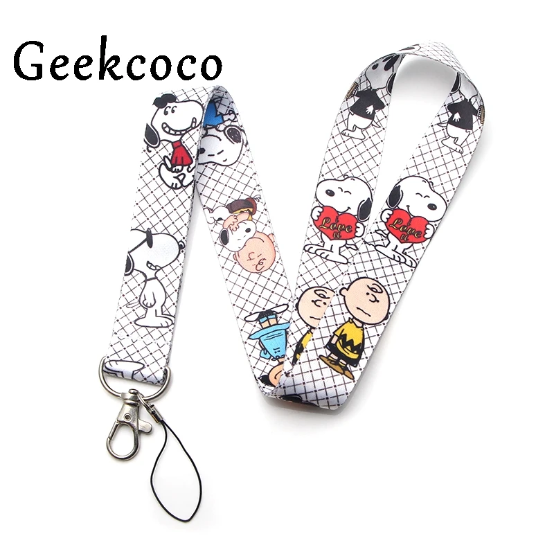 Cartoon cartoon dog Keychain Accessories Safety Breakaway Mobile Phone USB ID Holder Keys Straps Tags Neck lanyard Camera J0203
