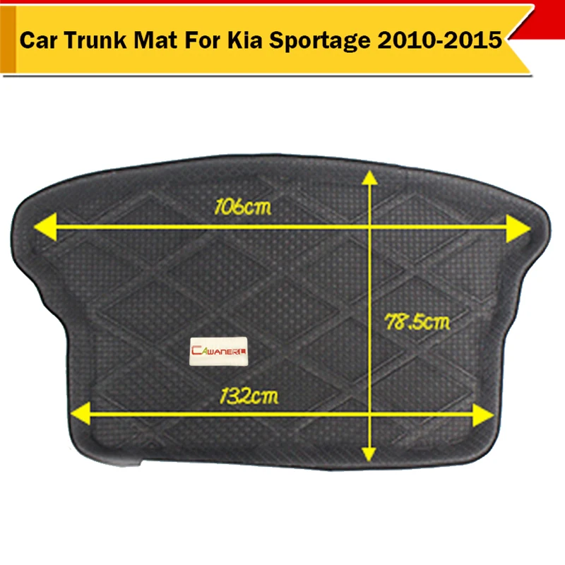 Cawanerl SUV Boot Tray Liner Tailgate Mat Protector Floor Cargo Carpet Black For Kia Sportage 2010-2015 Quality Warrant ! |