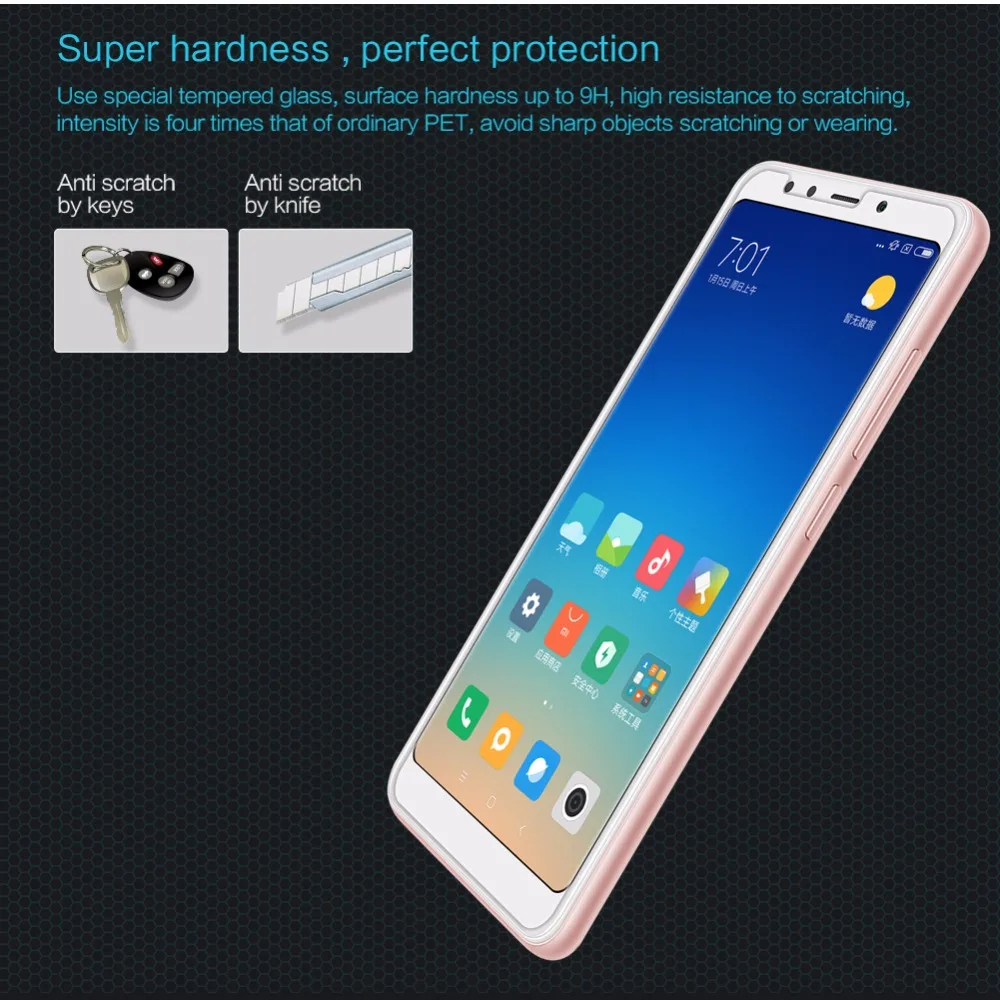 Redmi 5 Защитная пленка для экрана NILLKIN Amazing H 0 33 мм 9 закаленное стекло xiaomi redmi 7 дюймов