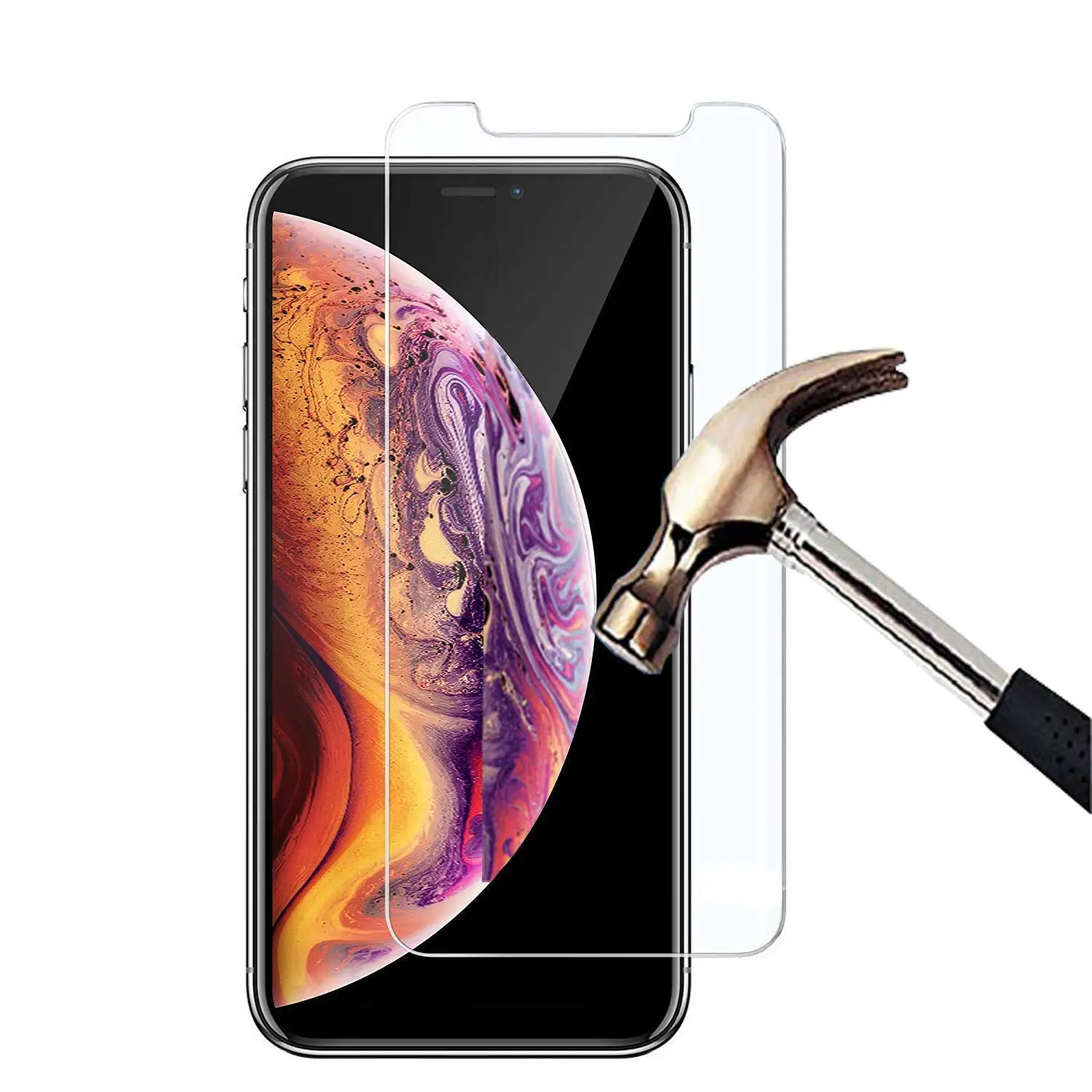 Для iPhone Xs Max Xr X S R 8 7 6 6S Plus 5 5S SE 5C 4S 4 9H 0 3 мм прозрачная закаленная стеклянная пленка