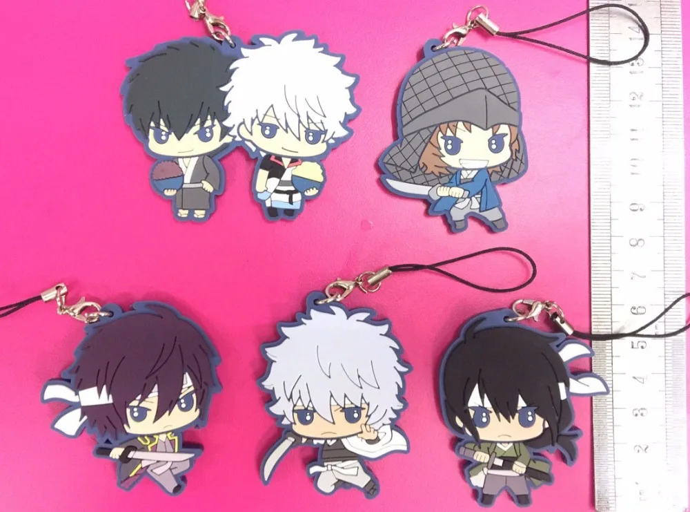 5 шт./партия, брелки из аниме «цинтама»