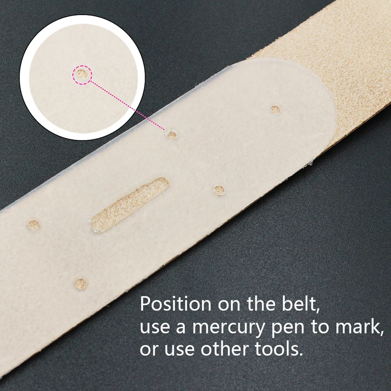 5 размеров полупрозрачный пластиковый шаблон для отверстий в коже