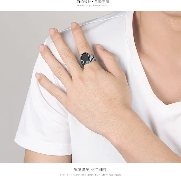 Женское кольцо в стиле хип хоп черное из титановой стали Ювелирное Украшение для