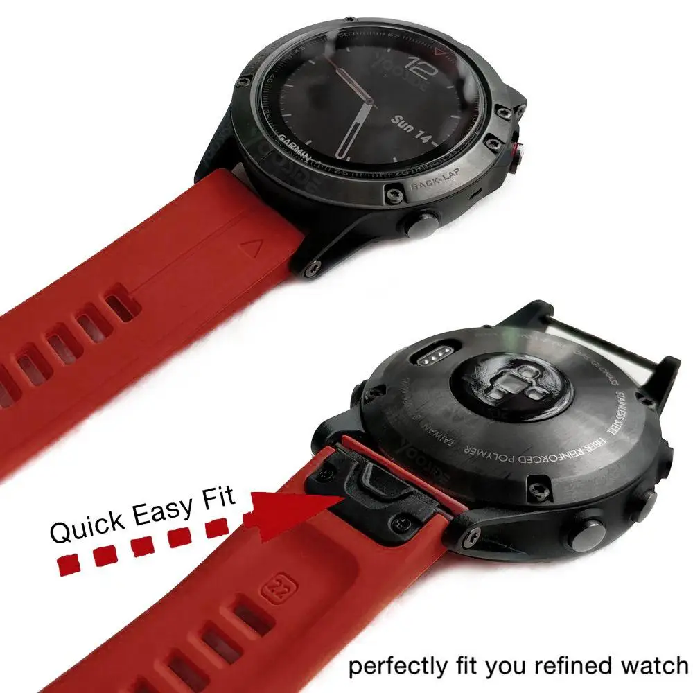 Fenix 6 браслет 22 мм QuickFit спортивный силиконовый ремешок для часов Garmin Instinct/Fenix 5/Fenix 5 Plus/Forerunner 935/Quatix 5