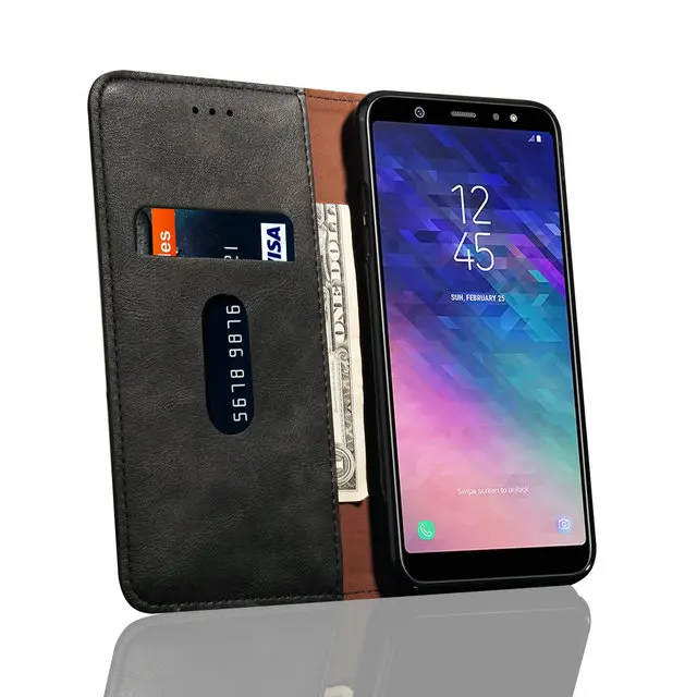 Чехол с откидной крышкой для Coque samsung A70 чехол samsung A50 бумажник для samsung Galaxy A7 чехол A6 Plus+ A8 A10 A20 A30S A40 A80
