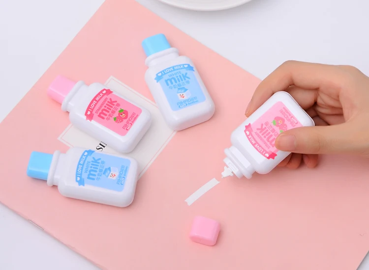 4 шт./партия Kawaii милый молочный корректор кран креативный корректор для детей школьные офисные принадлежности канцелярские принадлежности 5 мм* 6 м