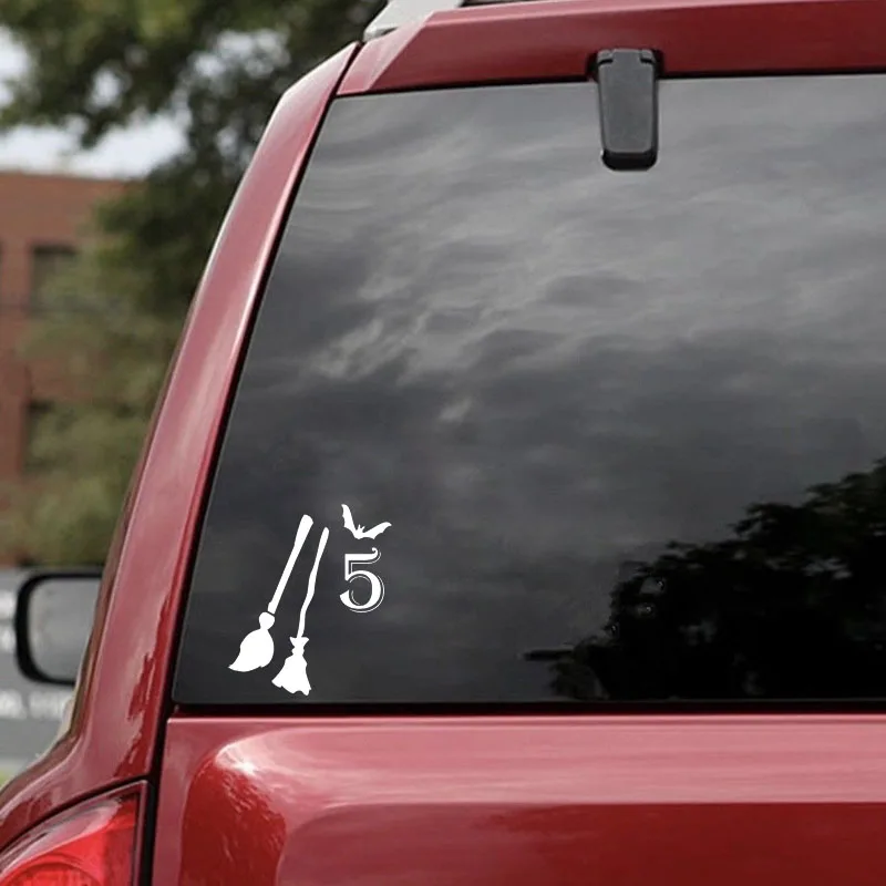 QYPF 11.7*13.7 Interesting Lucky Numbers for Halloween 5 Vinyl Car Sticker Black/Silver C16-2381 | Автомобили и мотоциклы