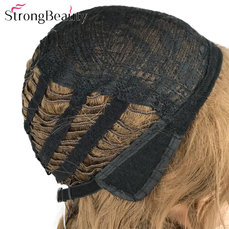 StrongBeauty короткие волнистые светлые парики термостойкие синтетические парики женские волосы