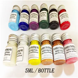 12 colors set 12 цветов на выбор, 5 мл, красочная краска для самостоятельной работы с кожаным краем, масляная краска - Цвет: 12 colors set