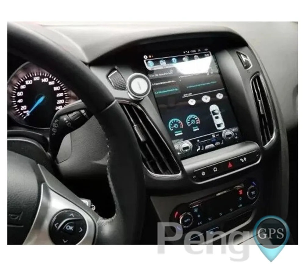 10," 64G Android 7,1 ips экран автомобиля gps-навигация, dvd-плеер для Ford Focus 2012 2013 Tesla стиль головного устройства